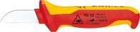 KNIPEX Kabelmesser isolierender Mehrkomponenten-Griff, VDE-gepr&uuml;ft 190 mm, 98 52