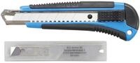 BGS 7955 | Abbrechmesser | Klingenbreite 18 mm | inkl. 8 Klingen | Cuttermesser 