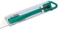 wolfcraft Sicherheits-Trapezklingen-Messer aus Kunststoff, 4135000, Zum sicheren