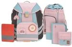 L&Auml;SSIG 7-teiliges Schulranzen Set Kinder/School Set Flexy Unique Rose/Blue/Black