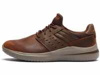 Skechers Herren Delson 3.0 Ezra Sneaker, Dark Brown Leather W Mesh, 42 EU