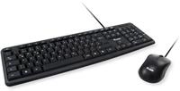 Equip Kabelgebundene Kombi Keyboard+Mouse, schwarz, DE