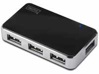 DIGITUS USB-Hub - 4 Ports - High-Speed USB 2.0 - 480 MBit/s - Plug&Play -