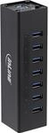 InLine 35395B USB 3.0 Hub, 7 Port, Aluminiumgeh&auml;use, schwarz, mit 2,5A Netzteil