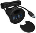 ICY BOX IB-Hub1403 USB-Tisch-Hub (60 mm) zum Einbau, 4x USB 3.0 Anschl&uuml;sse,