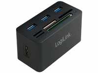 LogiLink CR0042 USB 3.0 Hub mit All-in-One Card Reader (Micro SD / SD / MS / M2...