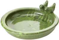 Esschert Design FB489, gr&uuml;ne Vogeltr&auml;nke, Keramik, rund, 10,9 x 32,9 x 30,7 cm
