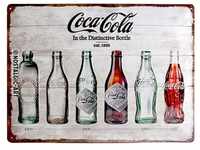Nostalgic-Art Retro Blechschild, 30 x 40 cm, Coca-Cola – Bottle Timeline –
