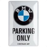 Nostalgic-Art Retro Blechschild, 20 x 30 cm, BMW &ndash; Parking Only White &ndash;