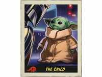 Komar 40 x 50 cm Star Wars Mandalorian The Child Trading Card | Baby Yoda,