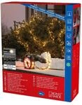 Konstsmide Micro LED Compactlights Lichterkette mit Kabelaufroller, schwarz-rot, 600