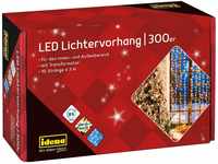 Idena 31856 - LED Lichtervorhang mit 300 LED in warmweiß, mit 8 Stunden Timer