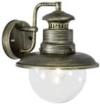 BRILLIANT Lampe Artu Au&szlig;enwandleuchte h&auml;ngend schwarz gold | 1x A60, E27, 60W,