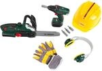 Theo Klein 8577 Bosch Bauarbeiter-Set I Akkuschrauber und Kettens&auml;ge mit Licht...