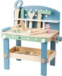 small foot Werkbank "Nordic" Kompakt aus Holz, Kinder Werkbank mit Werkzeug und