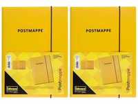 Idena 10021 - Postmappe aus PP, DIN A4, mit Gummizug, gelb, 1 Stück, 23,7 x...