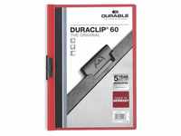 Durable Klemm-Mappe Duraclip Original 60 (für 1-60 Blatt A4), 25 Stück, rot,...