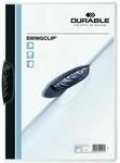 Durable Klemm-Mappe Swingclip, aus PP, bis zu 30 Blatt A4, schwarz, 25er Packung,