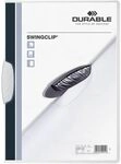 Durable Klemm-Mappe Swingclip aus PP, bis zu 30 Blatt A4, wei&szlig;, 25er Packung, 226002