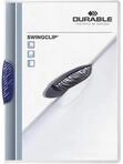 Durable Klemm-Mappe Swingclip, aus PP, bis zu 30 Blatt A4, Clip dunkelblau, 25er