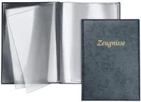 VELOFLEX 4401850 - Zeugnismappe DIN A4, Zeugnisbuch, Ledernarbung, mit 10...