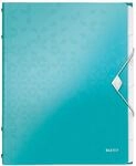 Leitz 46330051 Ordnungsmappe WOW, 6 F&auml;cher, PP, eisblau