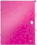 Leitz 46330023 Ordnungsmappe WOW, 6 F&auml;cher, PP, pink metalllic