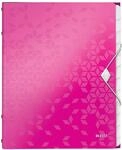 Leitz 46340023 Ordnungsmappe WOW, 12 F&auml;cher, PP, pink metalllic
