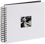 Hama Fotoalbum 28x24 cm (Spiral-Album mit 50 schwarzen Seiten, Fotobuch mit
