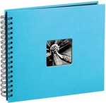 Hama Fotoalbum 28x24 cm (Spiral-Album mit 50 schwarzen Seiten, Fotobuch mit