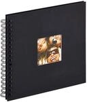 walther design Fotoalbum schwarz 26 x 25 cm Spiralalbum mit Cover-Ausstanzung,...