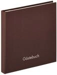 walther design G&auml;stebuch dunkelbraun 26 x 25 cm mit Pr&auml;gung und Spiralbindung, Fun