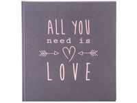 goldbuch 27085 Hochzeitsalbum All you need is love, Fotoalbum mit 60 weißen...