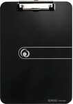 Herlitz 11205663 Klemmbrett, A4, opak mit Klemm-Mechanik, schwarz, 1 St&uuml;ck