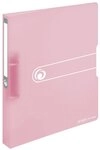 Herlitz 11409026 Ringbuch, A4, 2 Ringe, 25mm, PP-Folie rose, transparent