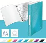 Leitz 42580051 Ringbuch WOW, A4, PP, 4 Ringe, 25 mm, eisblau
