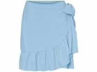 VERO MODA Women's VMCITA Bobble WRAP Skirt NOOS Minirock, Blue Bell, XS
