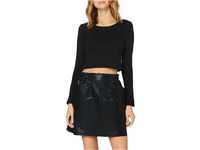 ONLY Damen ONLDARLING Faux Leather Skirt CC OTW Rock, Black, 36