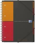 Oxford Organiserbook International A4, kariert, 160 Seiten, Gummizugmappe mit 6