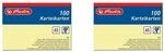 herlitz Karteikarte A5, liniert, gelb, 100 St&uuml;ck (Packung mit 2)
