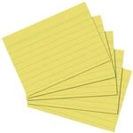 herlitz Karteikarten A6 14,9 x 10,9 cm, liniert, gelb, 100 St&uuml;ck