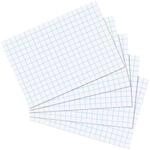 herlitz Karteikarten A6 14,9 x 10,9 cm, kariert, wei&szlig;, 100 St&uuml;ck, f&uuml;r Schule,