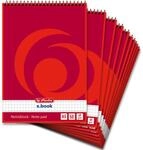 Herlitz Spiral-Notizblock x.book A5, kariert, 50 Blatt, ohne Rand, 10 St&uuml;ck