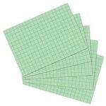 herlitz Karteikarten A7 10,6 x 7,5 cm, kariert, gr&uuml;n, 100 St&uuml;ck, f&uuml;r Schule,