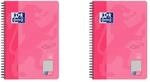Oxford Touch Collegeblock B5 kariert mit Rand, 80 Blatt, pink (Packung mit 2)