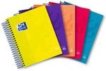 Oxford Notizblock, A6, mit Spirale, 240 Seiten, kariert, sortiert, 5er Pack