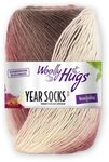 Woolly Hugs Year Socks Fb. 02 FEB, 100g Sockenwolle mit dezentem Degrad&eacute; Farbverlauf