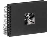 Hama Fotoalbum 24x17 cm (Spiral-Album mit 50 schwarzen Seiten, Fotobuch mit