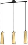 EGLO H&auml;ngelampe Pinto Gold, 3-flammige Pendelleuchte, Esszimmerlampe aus Metall in