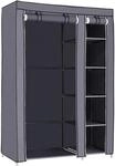SONGMICS XL Stoffschrank, Faltschrank mit Kleiderstange, 110 x 175 x 45 cm
